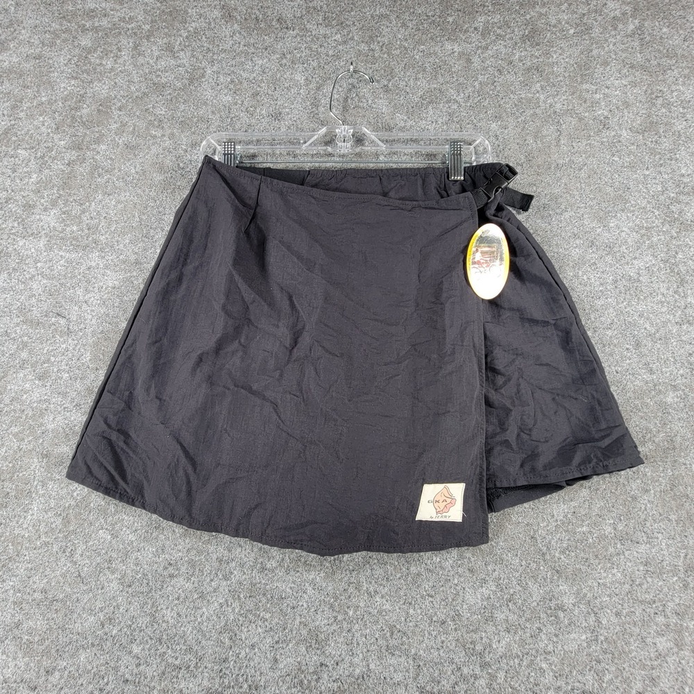 Terry Cycling Skirt Shorts Womens 12 Black WRAP Performance Precision Bike